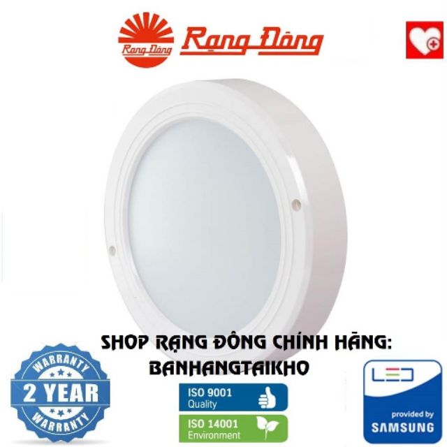 Đèn Led Ốp Trần Rạng Đông 9W Փ160 Cảm Biến Radar, Chipled Samsung Model: D Ln05L 160/9W - Rad