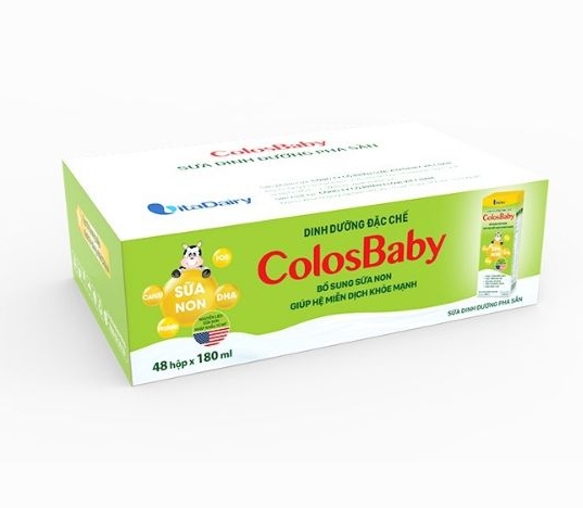 (Date 01/2025, Mẫu Thẻ cào) Thùng 48 hộp Sữa bột pha sẳn Colosbaby 180ml