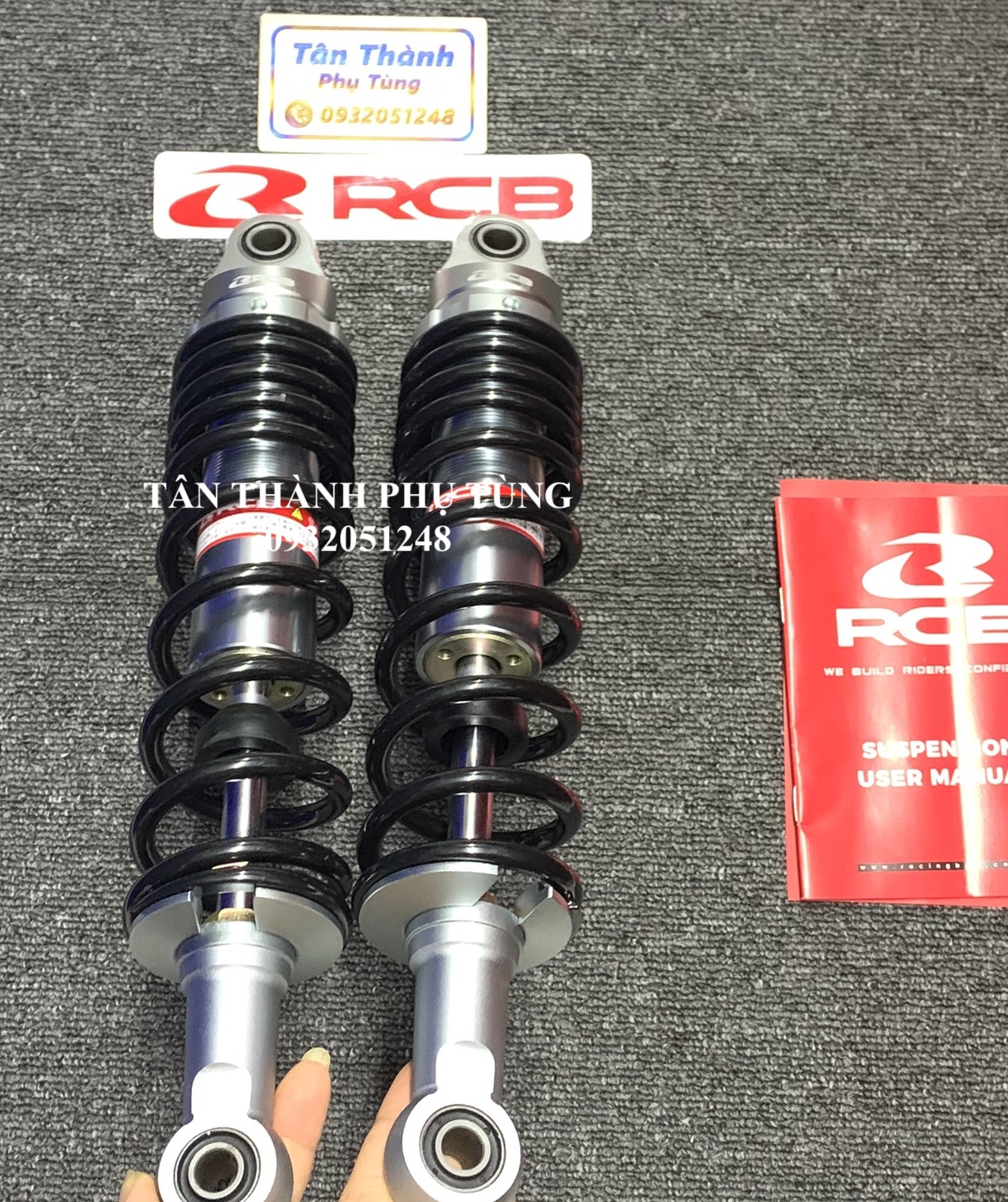 Phuộc RCB C Series (chính hãng) cho Wave, Dream, Future, Axelo-Màu Đen