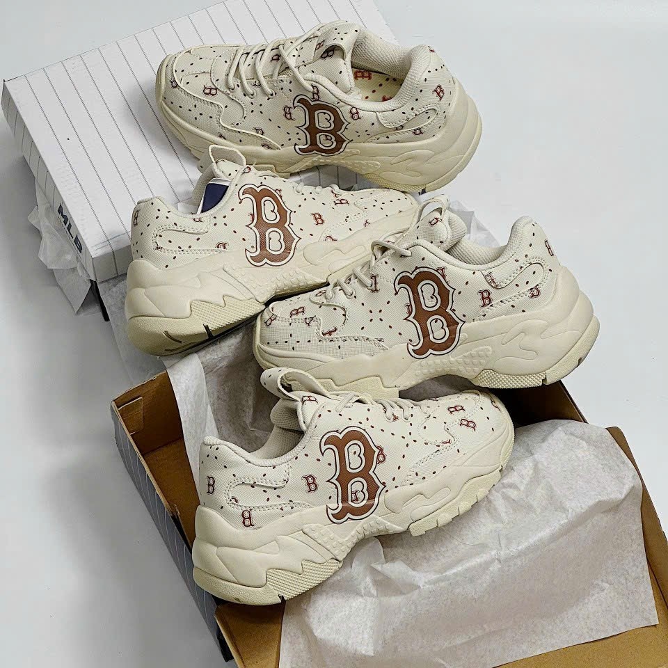 [TẶNG HỘP+BIL+TẤT] Giày thể thao MLB monogram NY Đen CHỮ bản in