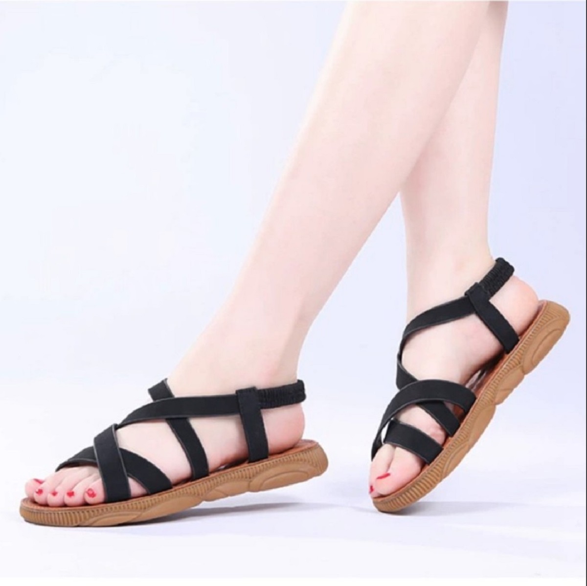[HCM]Dép sandal đế bệt quai chéo