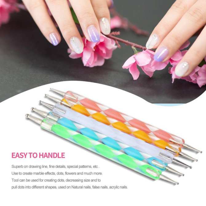 COMBO 5 BÚT CHẤM BI LÀM NAIL TIỆN LỢI