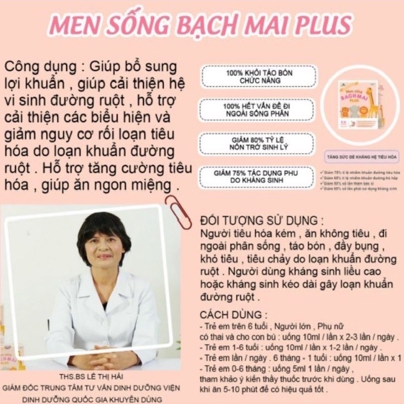 Men sống bạch mai plus (Gold New Plus thế hệ mới)