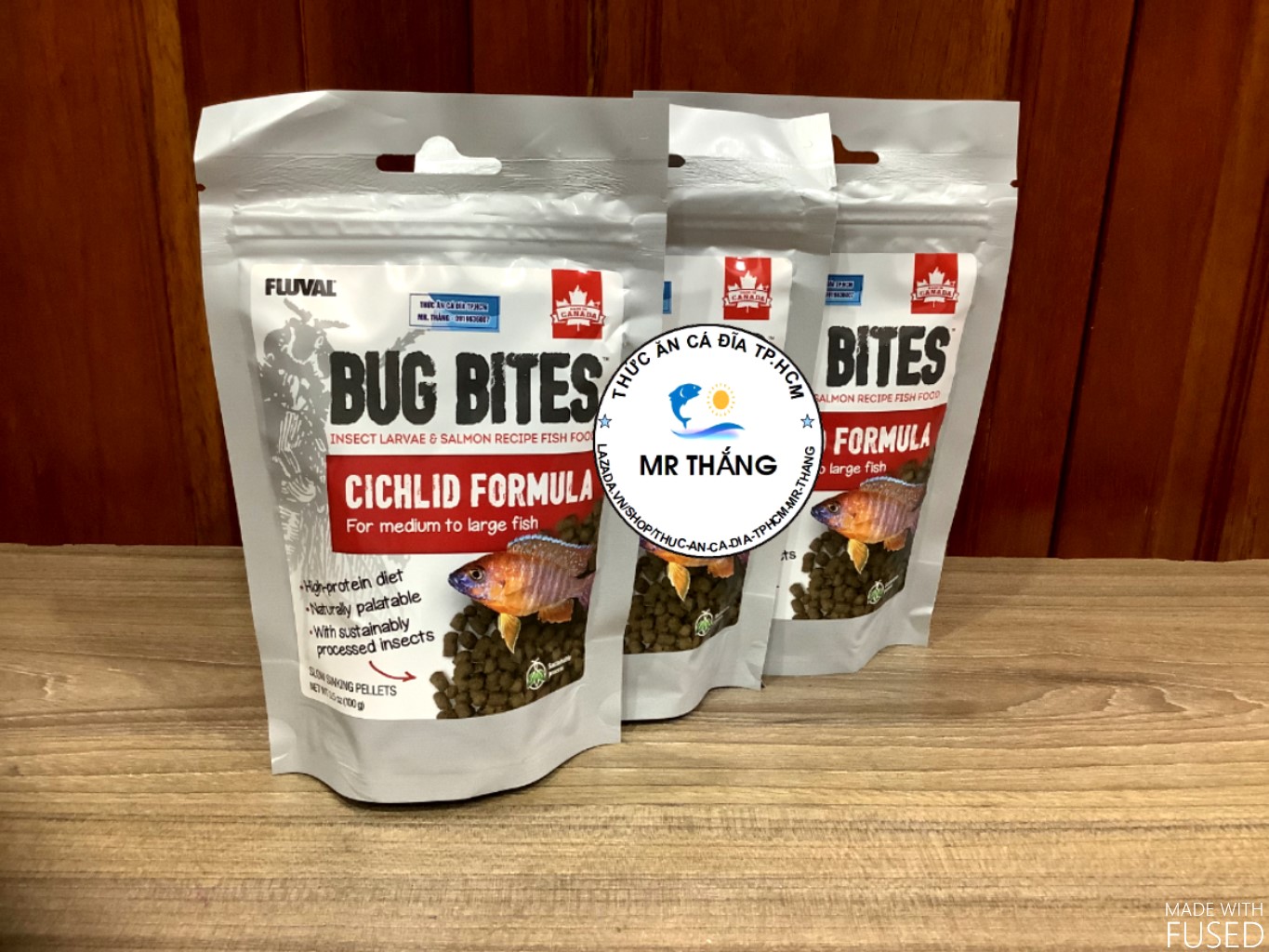 Fluval Bug Bites Cichlid Formula : Thức ăn hạt cho các dòng cá Cichlid, Cá lóc, Cá Hổ, cá Hoàng Bảo Yến.....