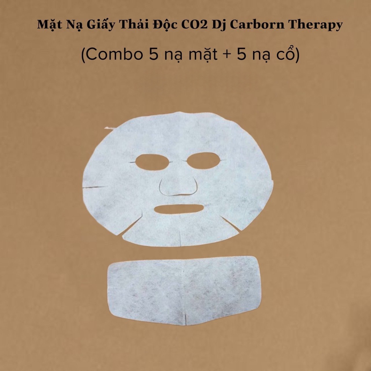 Mặt Nạ Giấy Thải Độc CO2 Dj Carbon Therapy (combo 5 nạ mặt + 5 nạ cổ) không kèm túyp gel