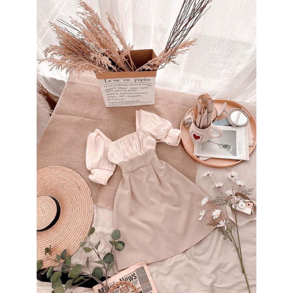 [Umi Dress] Đầm WAYO xoè cổ vuông voan xịn