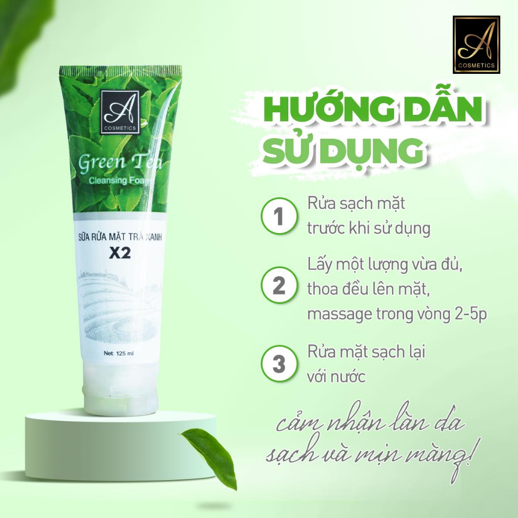 Sữa rửa mặt trà xanh Acosmetics 120ml