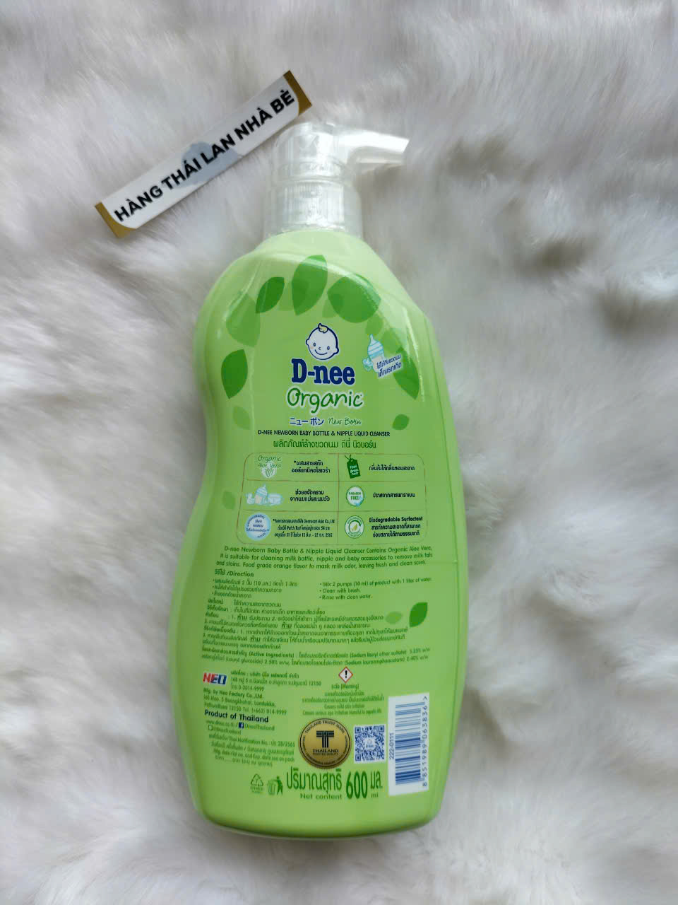 [HCM]Nước Rửa Bình sữa Dnee Thái Lan Organic chai 600ml- Súc bình sữa
