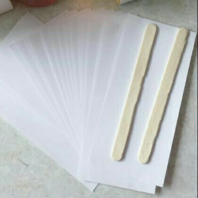 [HCM]Que gạt và giấy wax lông chuyên dụng