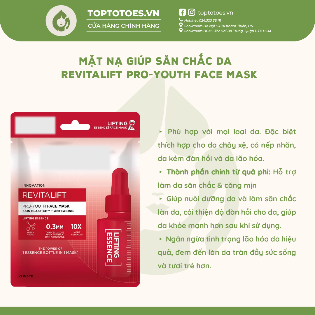 Mặt nạ dưỡng sáng, cấp ẩm cho da căng bóng L’Oreal [NHẬP KHẨU CHÍNH HÃNG 100%]
