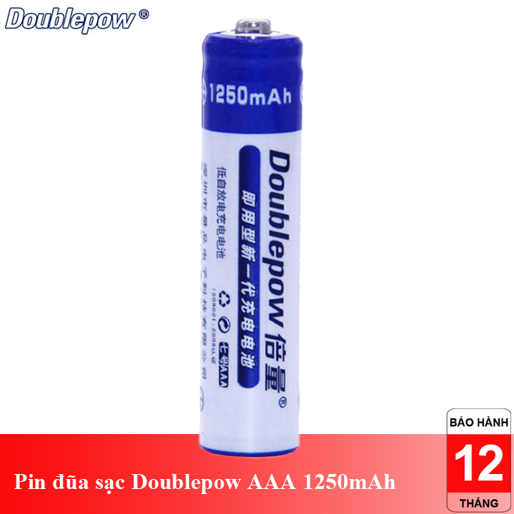 Pin đũa sạc Doublepow AAA 1250mAh dung lượng thật