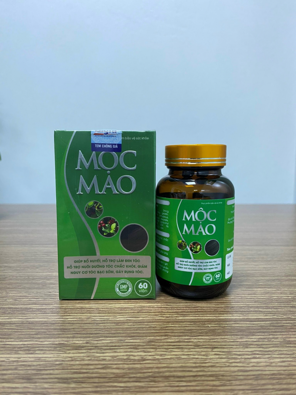 [Chính Hãng] Viên Sủi Chăm Sóc Tóc Mộc Mao - Cho Mái Tóc Đen, Dày Mượt