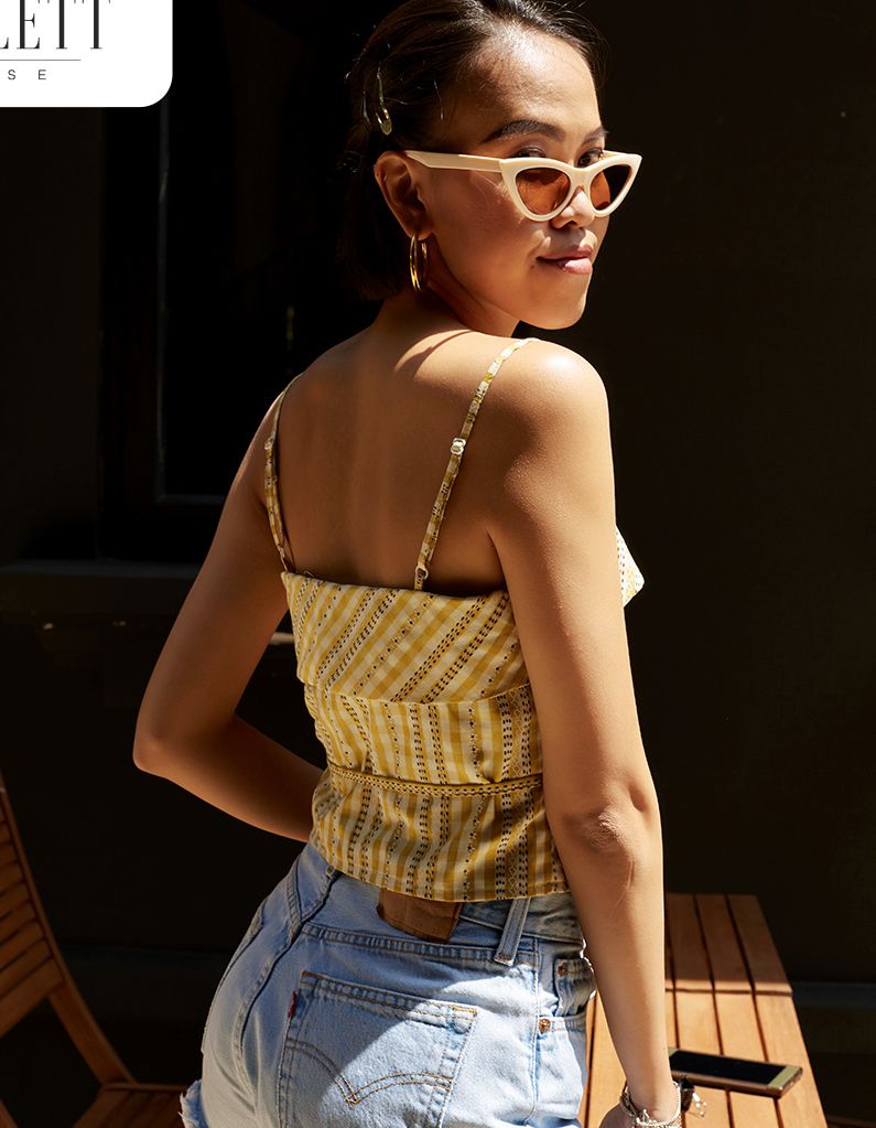 Scarlett_Áo Kiểu Nữ Corset Ella - Vàng