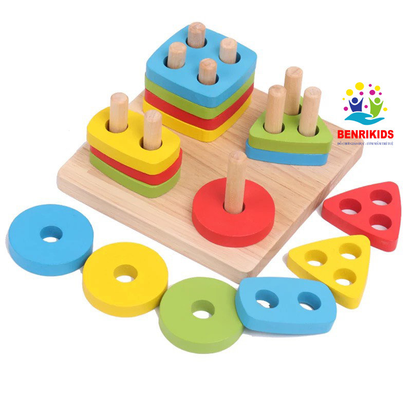 Baby toy-creative building blocks wooden pattern block