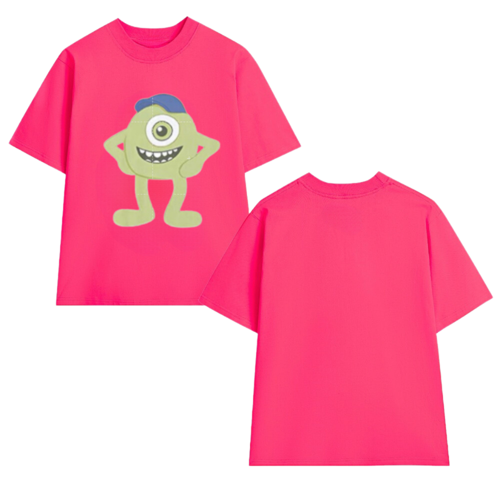 Áo thun đôi hình mike wazowski nam nữ cổ tròn chất vải cotton cao cấp mềm mịn thoáng mát - ac322