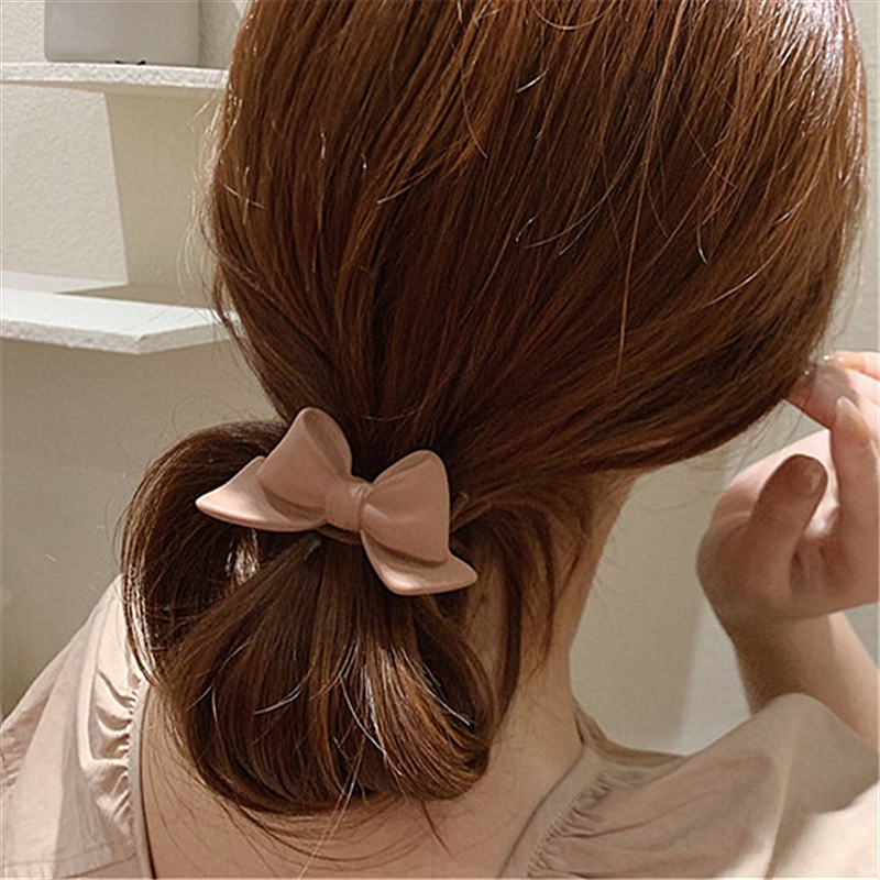 (Mới ) Cột tóc nơ to 3D trà sữa dễ thương Tatitava