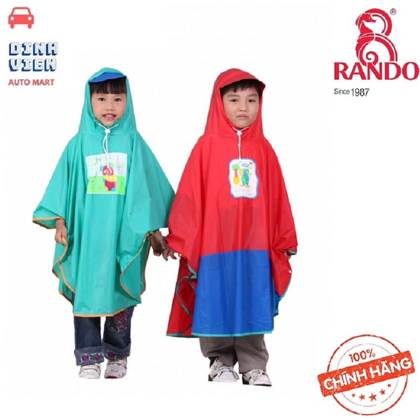 [HCM][ CAO CẤP] Áo mưa bướm trẻ em Rando Pocho dành cho các bé có độ tuổi từ (7 tuổi đến 8 tuổi) tương đương với size số 3