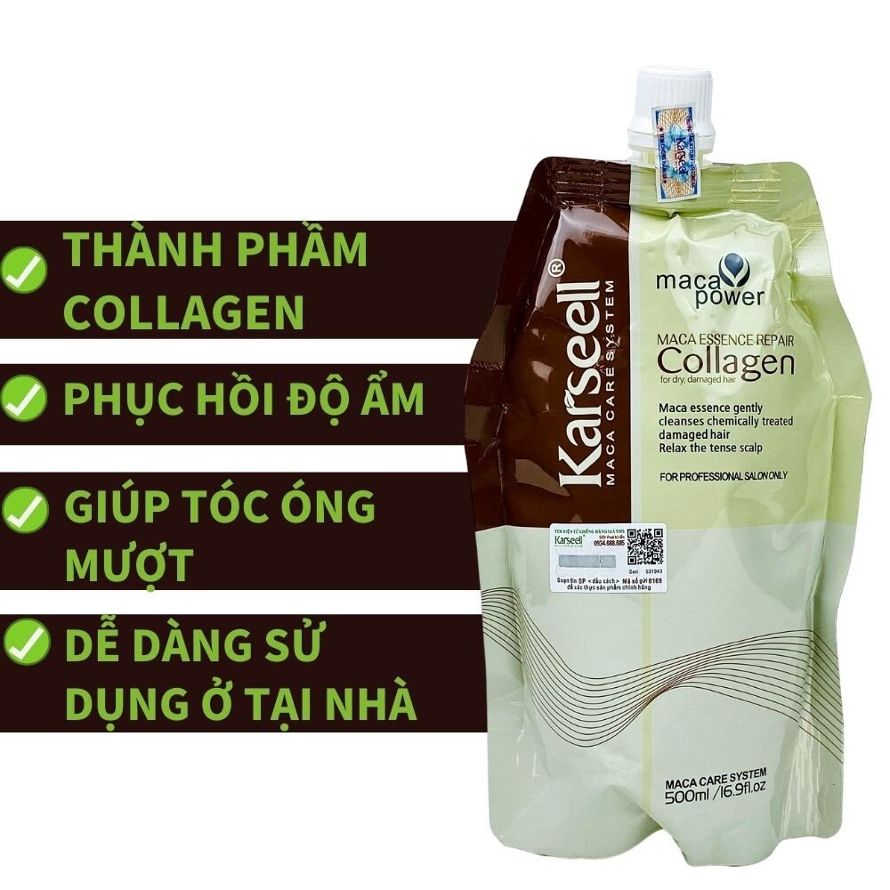 Ủ tóc collagen karseell 500ML mềm mượt , phục hồi tóc