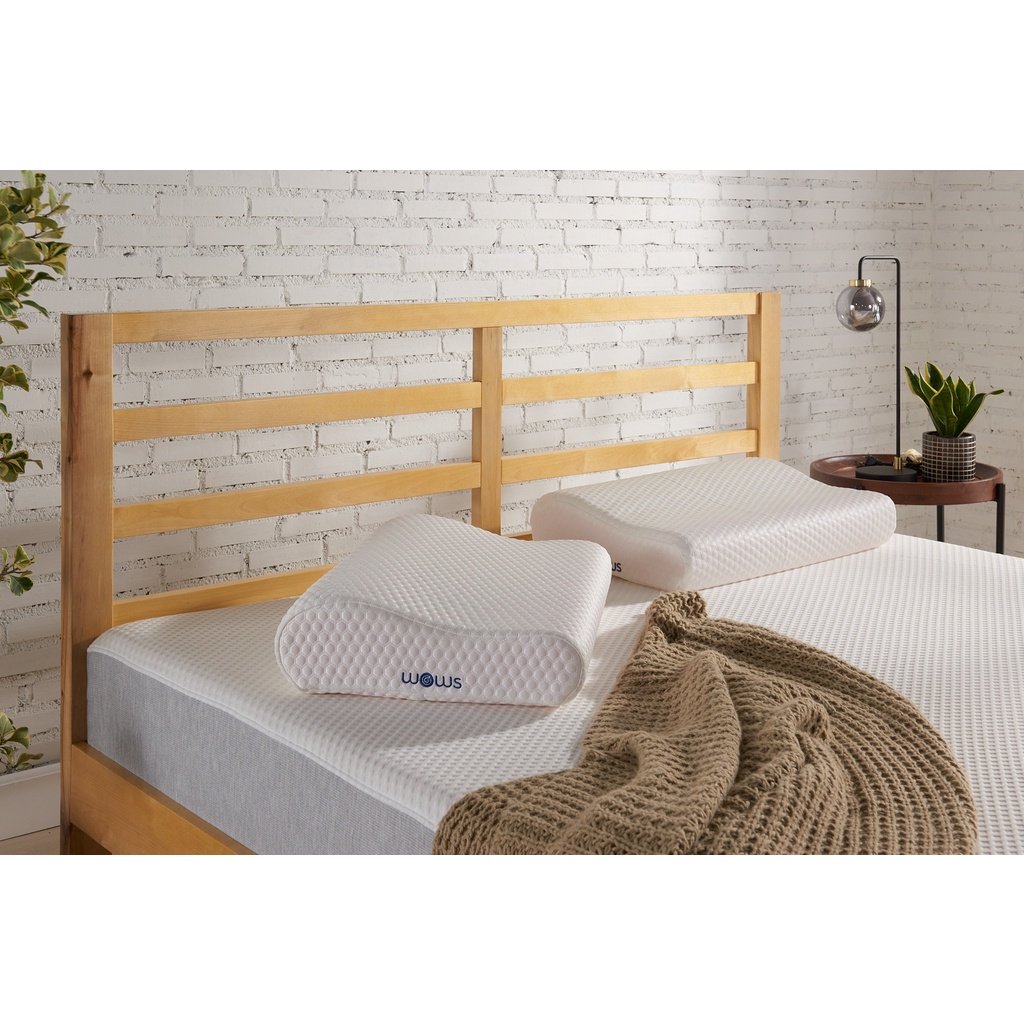 WOWS - Gối Memory Foam Cao Cấp Ergo+ - Gối Công Thái Học Nâng Đỡ Cổ Vai Gáy - Thiết Kế Lượn Sóng