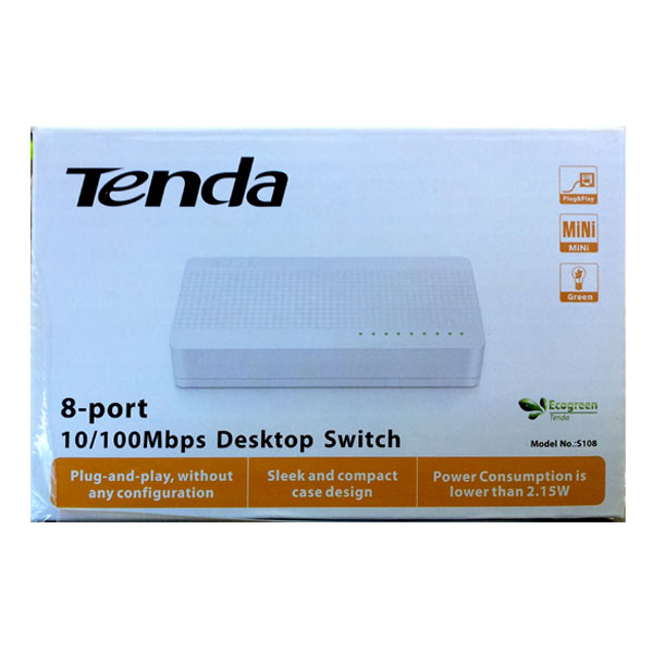 Tenda S108 Network Switch - 8 Port / Switch 8 Port, 100Mb