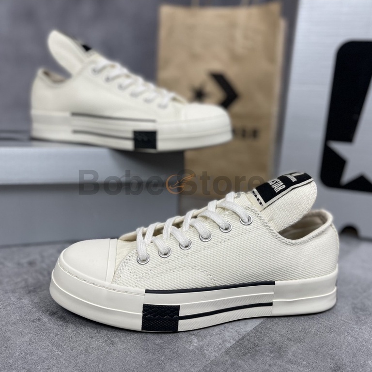 Giày Converse Chuck 70 x Rick Owens DRKSTAR Low White ( Full box)