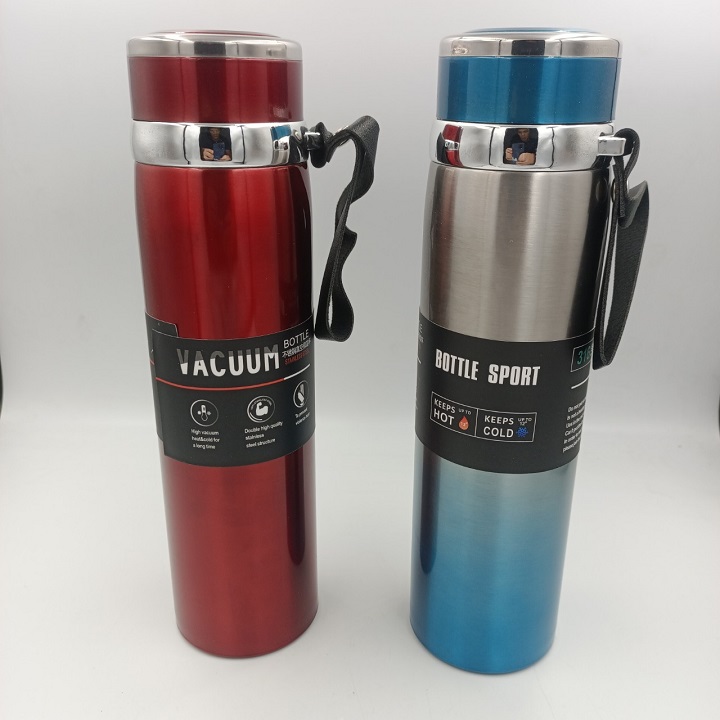 Bình giữ nhiệt inox1000ml cao cấp có dây xách