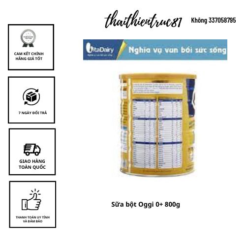 [ HOÀN TIỀN 10% ]Sữa bột Oggi 0+ 800g - S