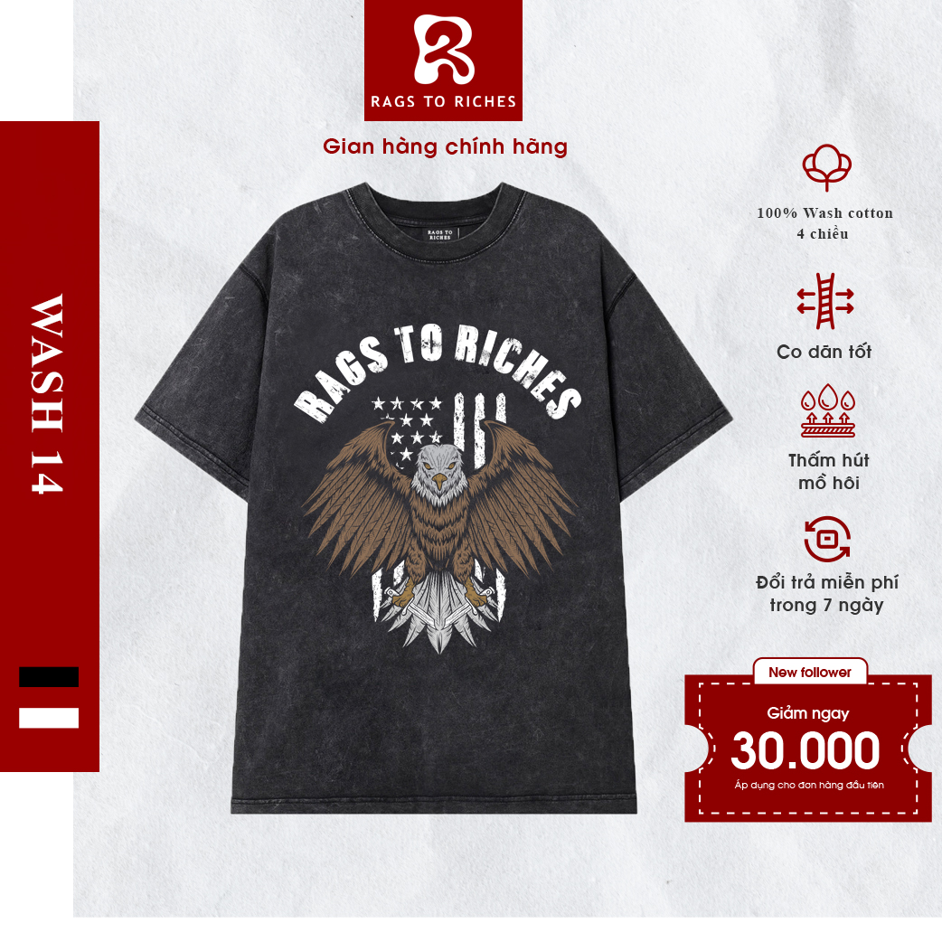 Áo Thun Nữ Cao Cấp Wash14 RAGS TO RICHES CAPARIES