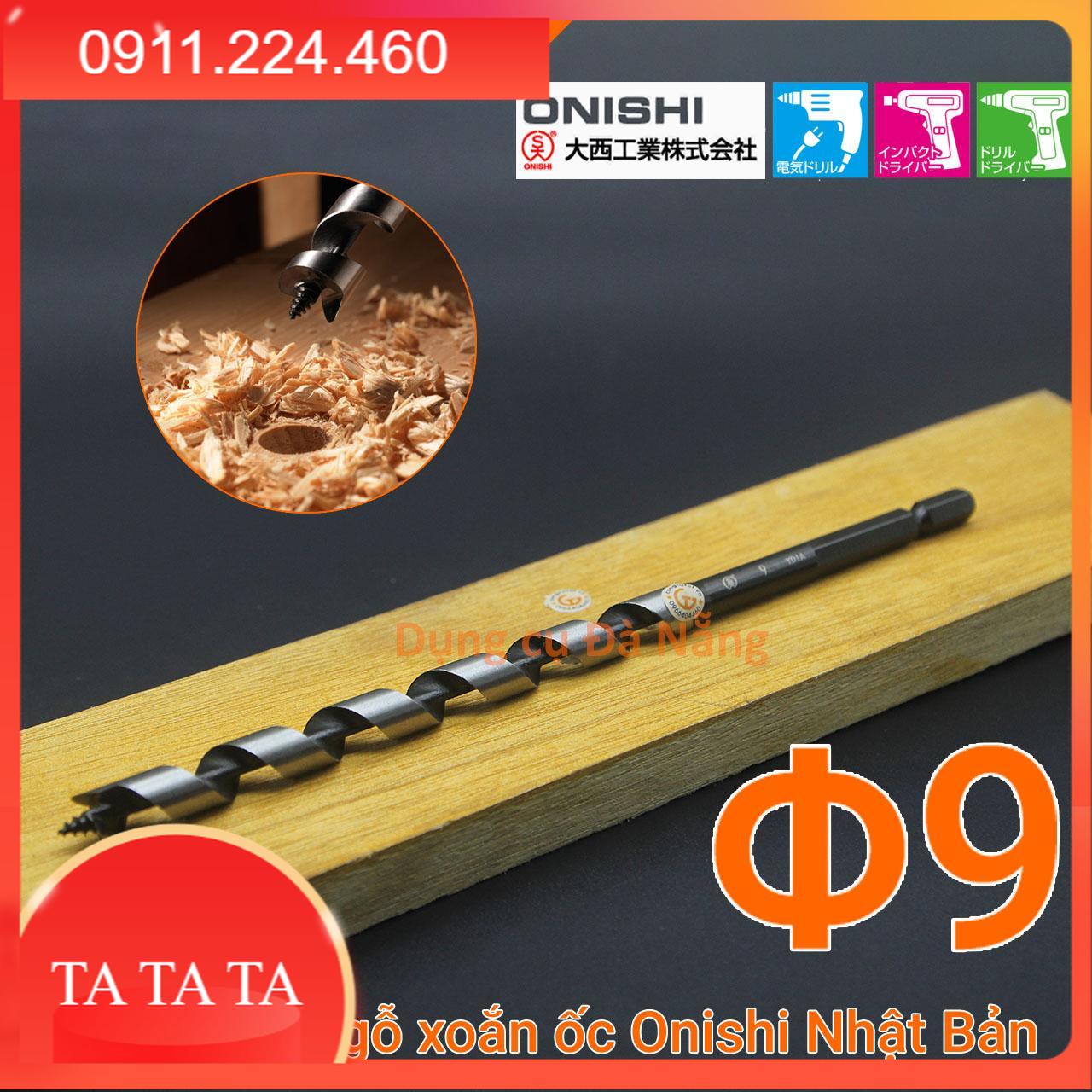 Mũi khoan gỗ xoắn ốc Onishi chuôi lục dài 120mm