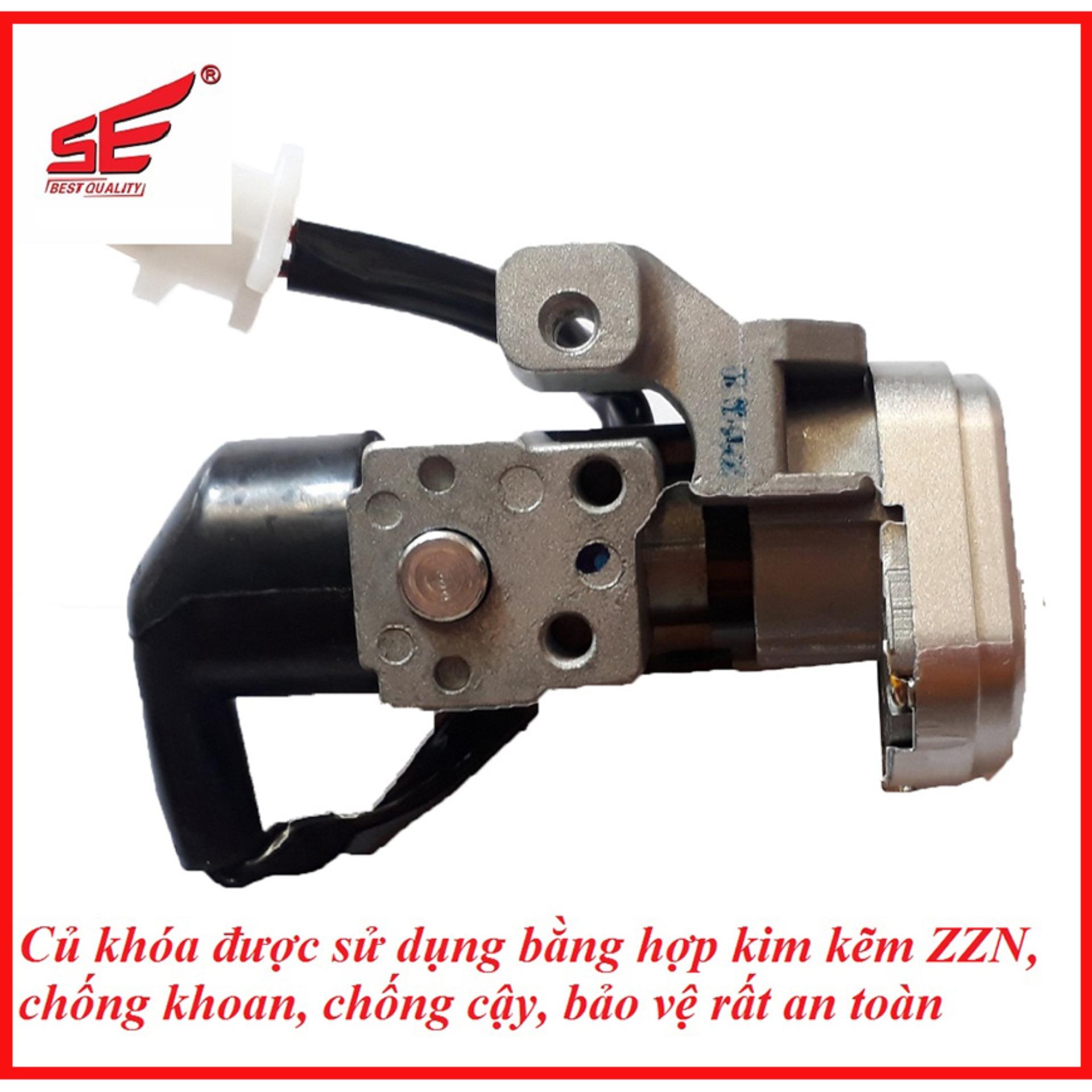 Bộ ổ khóa xe máy CLICK 110 2 cạnh thương hiệu SE