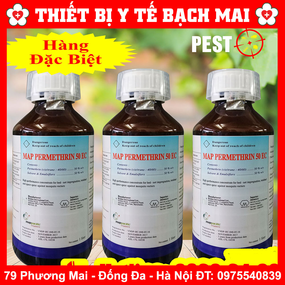 Thuốc Diệt Muỗi Map Permethrin 50 EC Chai 1000 ml ( Nhập Anh Quốc)