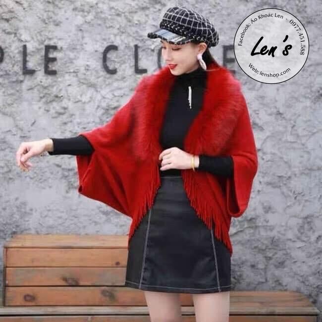ÁO KHOÁC LEN CHOÀNG CỔ LÔNG