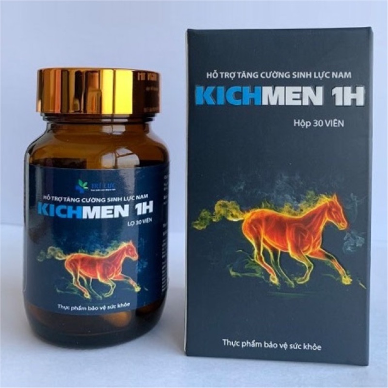 Kichmen 1h 30 viên Uống Tăng Cường Sinh Lý Nam, Bổ Thận, Cường Dương, Chống Xuất Tinh Sớm + Tặng Vòng Chỉ Đỏ