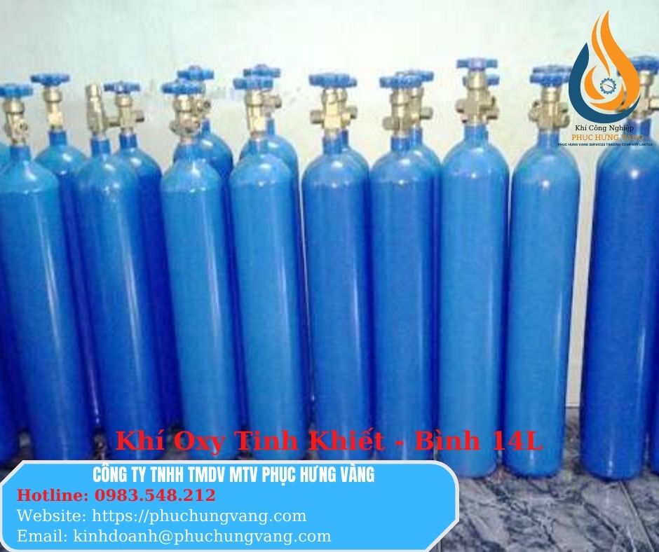 BÌNH KHÍ OXY 14 LÍT Bình Đầy Khí