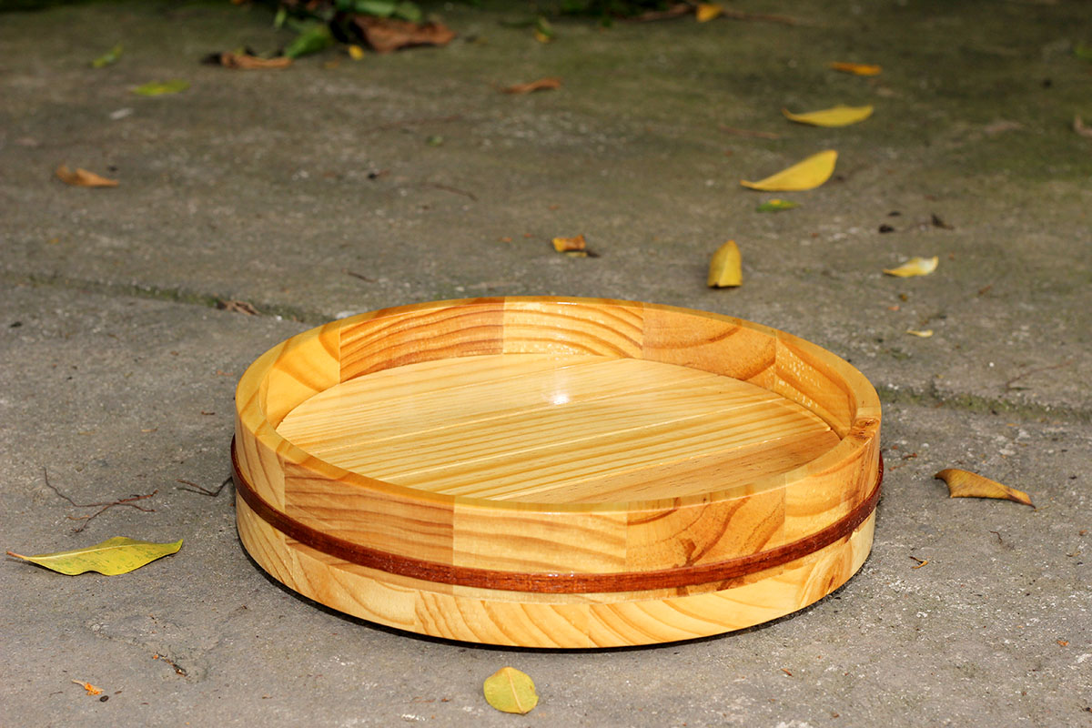 [Sushi Sashimi] Thố tròn gỗ 20cm trang trí decor món ăn