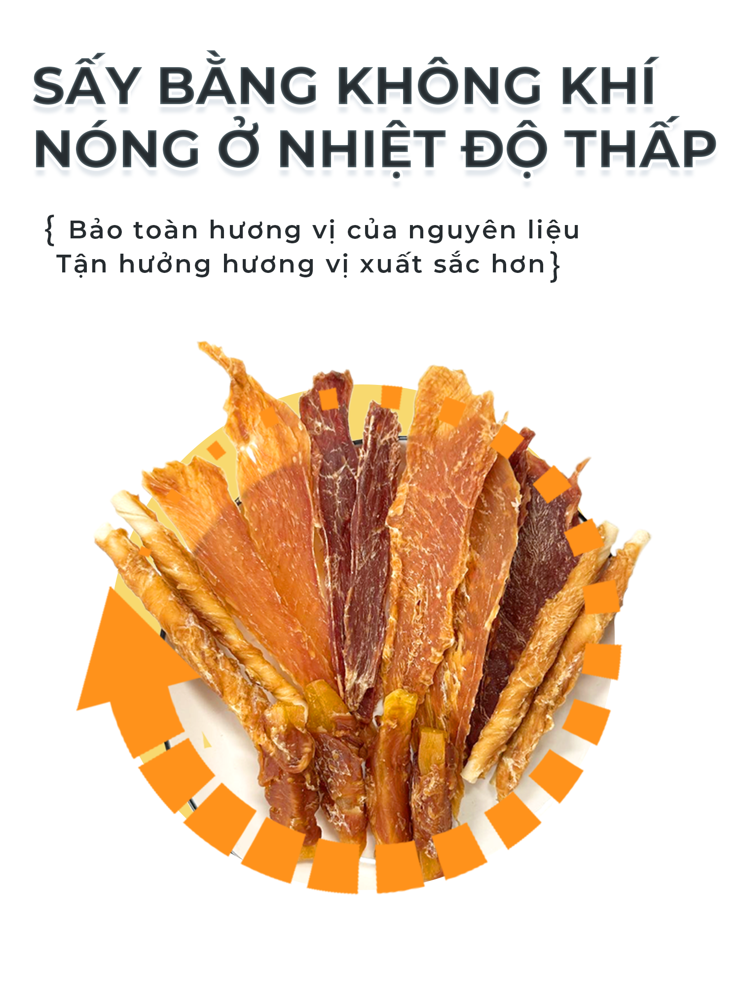 Thịt vịt tươi sấy khô cho chó LEMO túi 70g