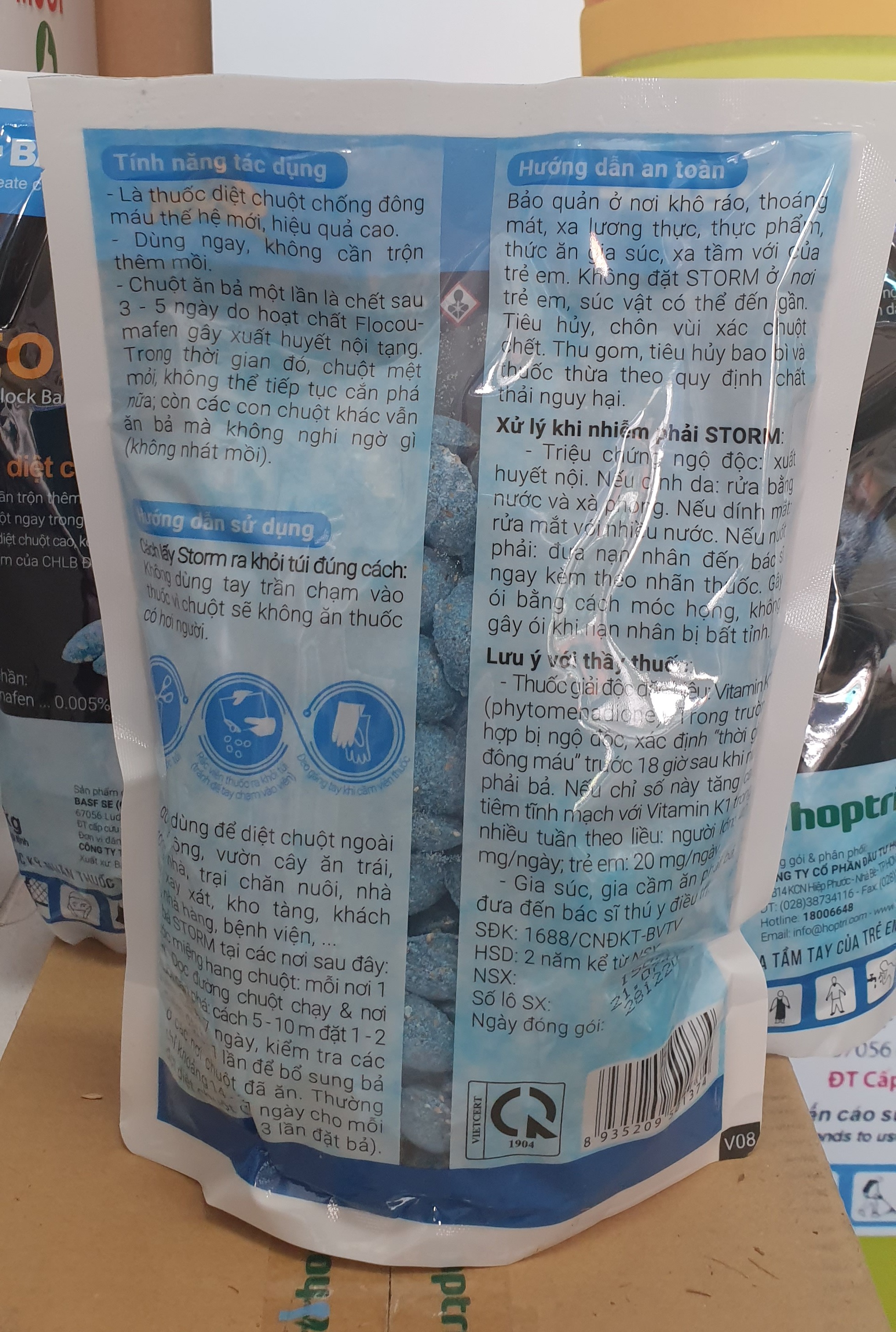 THUỐC DIỆT CHUỘT THẾ HỆ MỚI STORM GÓI 1KG
