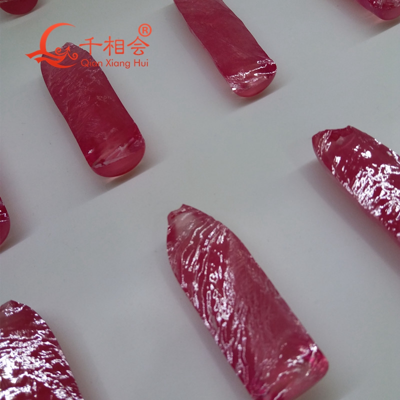 100g red corundum Rough raw material Synthetic ruby stone