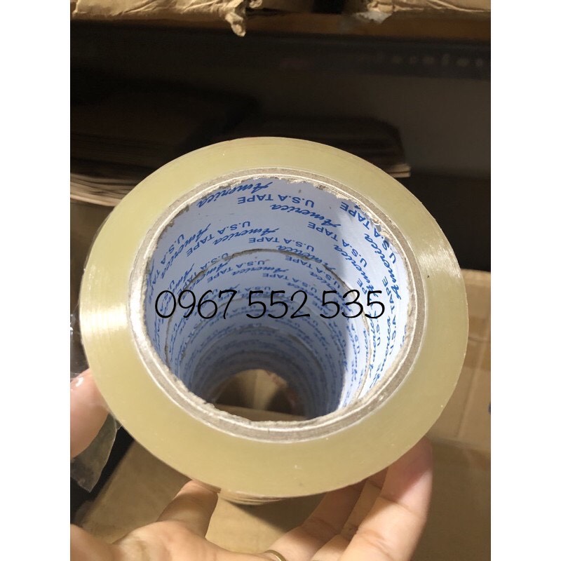 [HCM]1 cuộn băng keo dán thùng trong/đục 200gr(100yard)