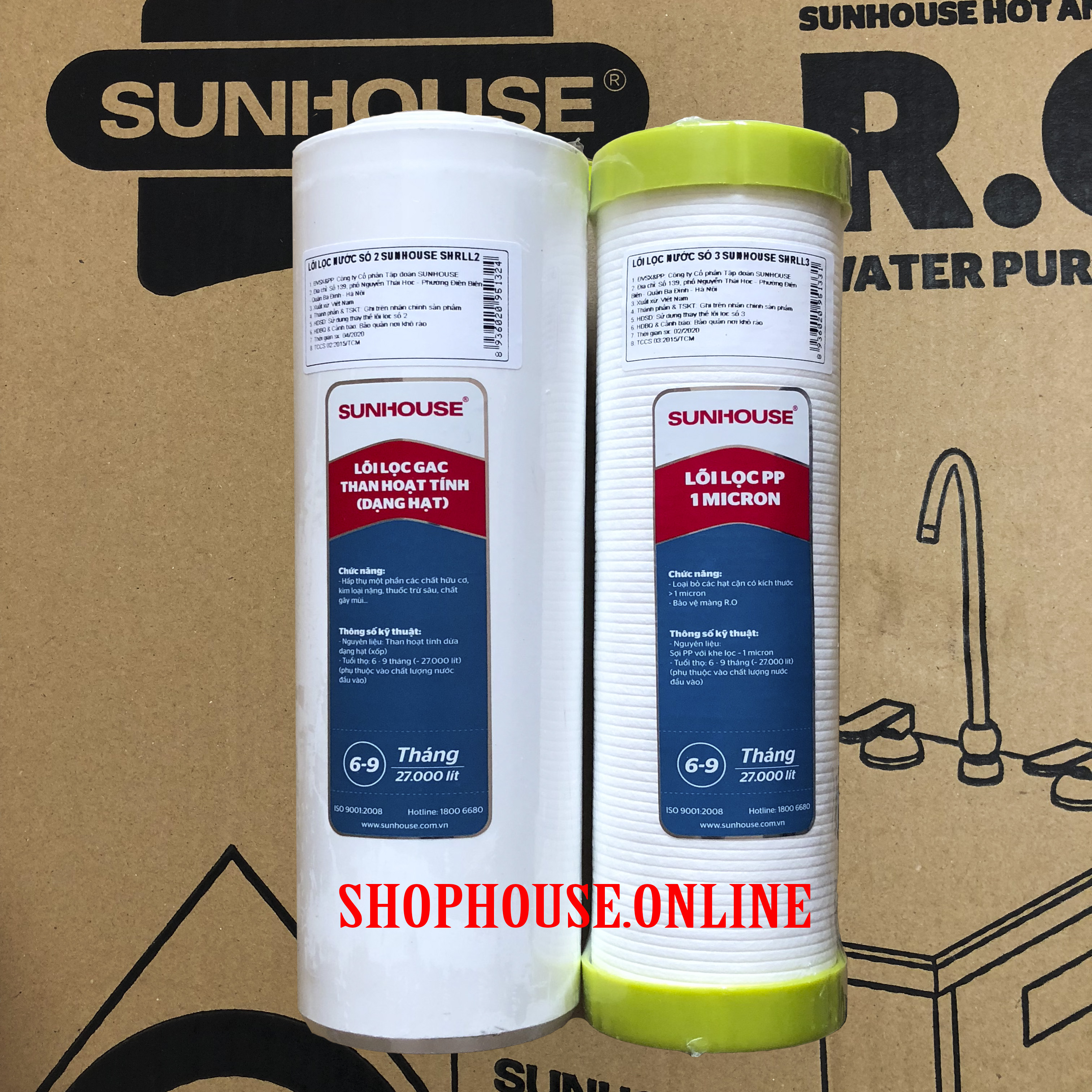Combo lõi lọc nước sô 2,3 SUNHOUSE chính hãng