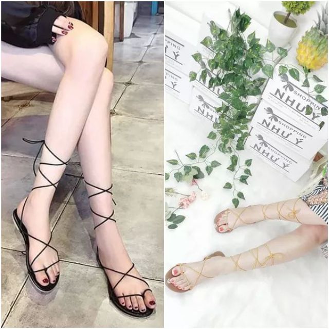 [HCM]Sandal thắt dây bản ngang