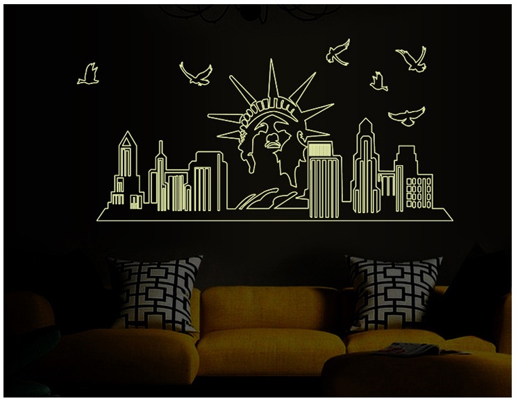 [HCM]Decal dán tường Dạ quang New York DDQ005 ( 60 x 160 cm)
