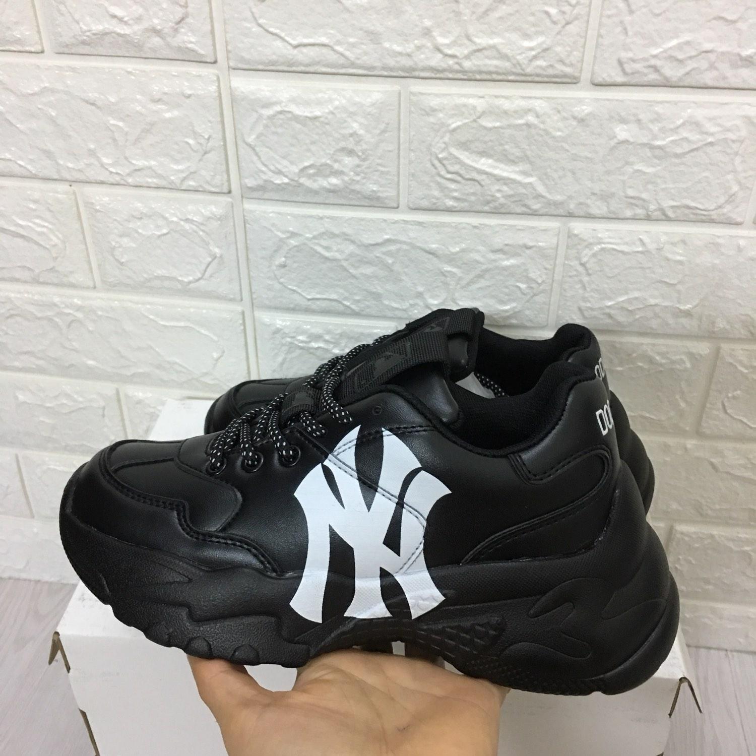 [TẶNG HỘP] Giày thể thao hàn quốc MLB full đen NY