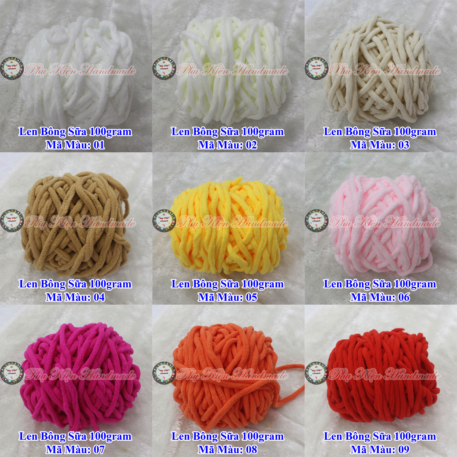 Len bông sữa / nhung đũa 90-95gram
