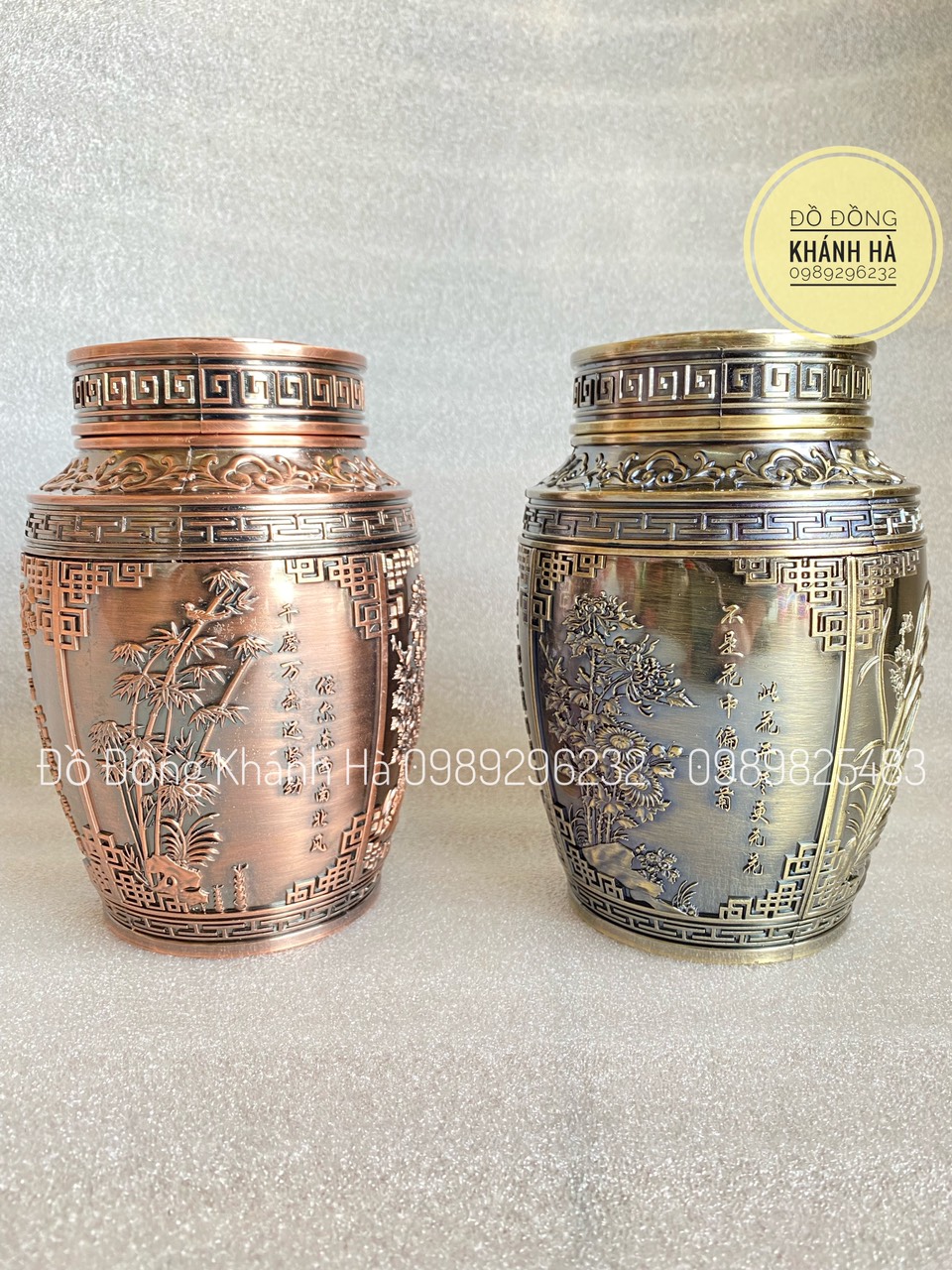 Lọ đựng trà bằng đồng