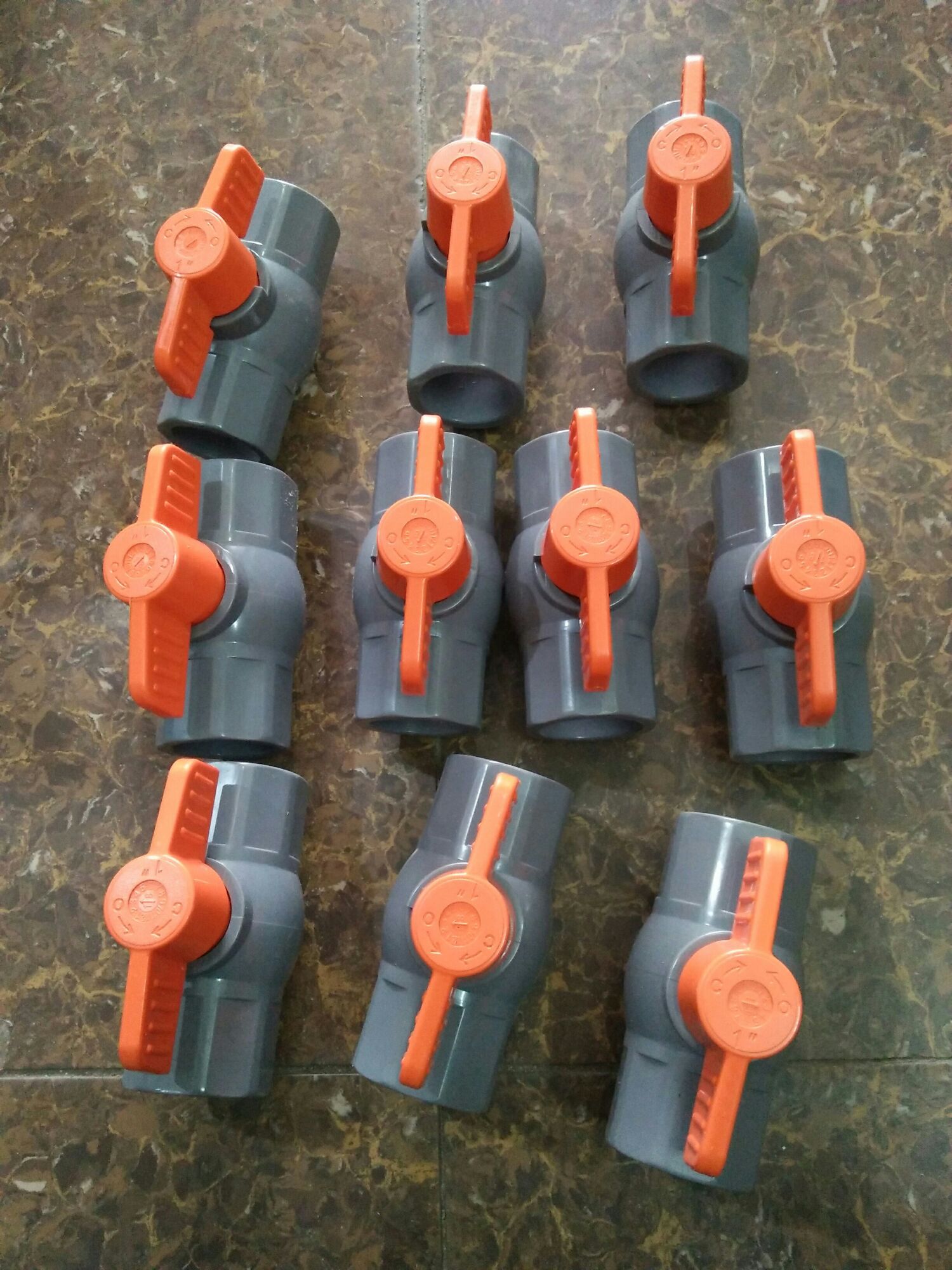 combo 10 chiếc van nhựa, khóa nhựa 34 pvc chuyên dùng cho nông trại