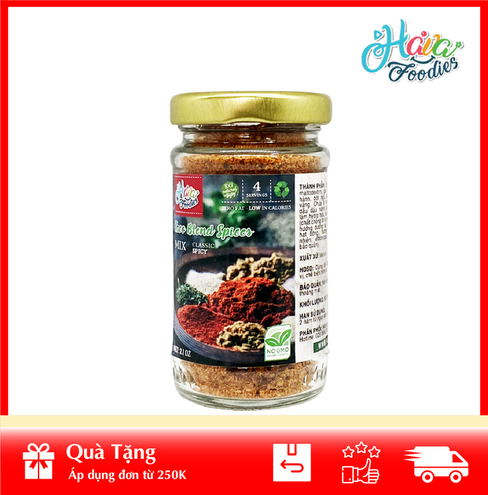 [HOÀN TIỀN MAX 10%][ HÀNG CÔNG TY NHẬP KHẨU ] Bột Gia Vị Taco Lọ Thủy Tinh 70gr - Taco Blend Spices Powder