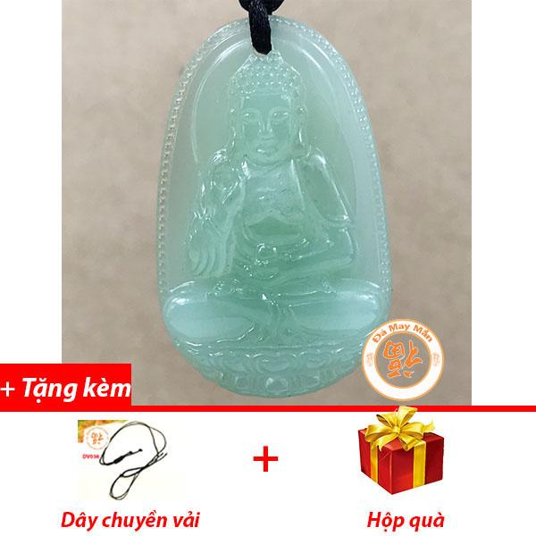 Mặt Dây Chuyền A Di Đà Mã Não Xanh