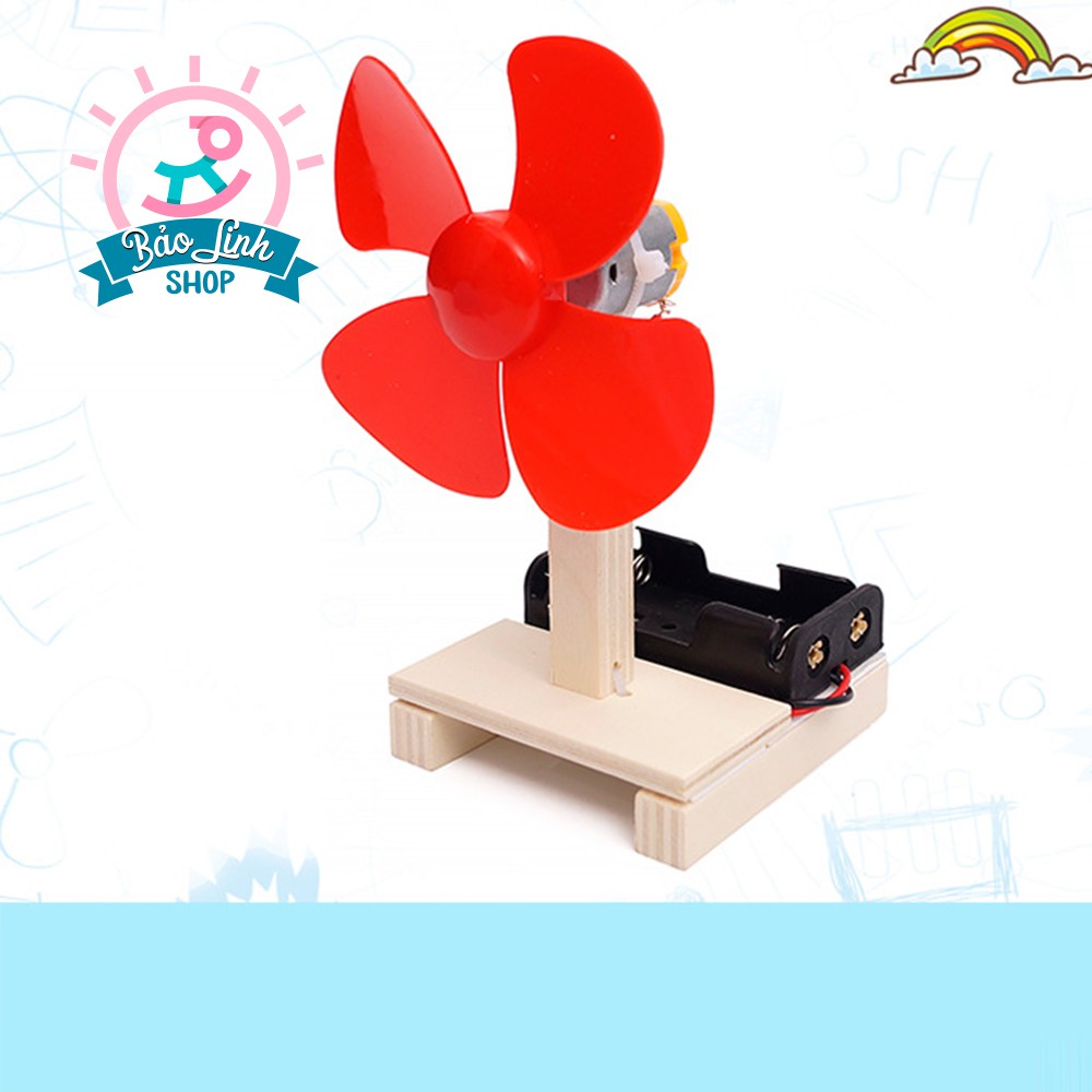 Quạt điện tự lắp ráp diy| đồ chơi stem