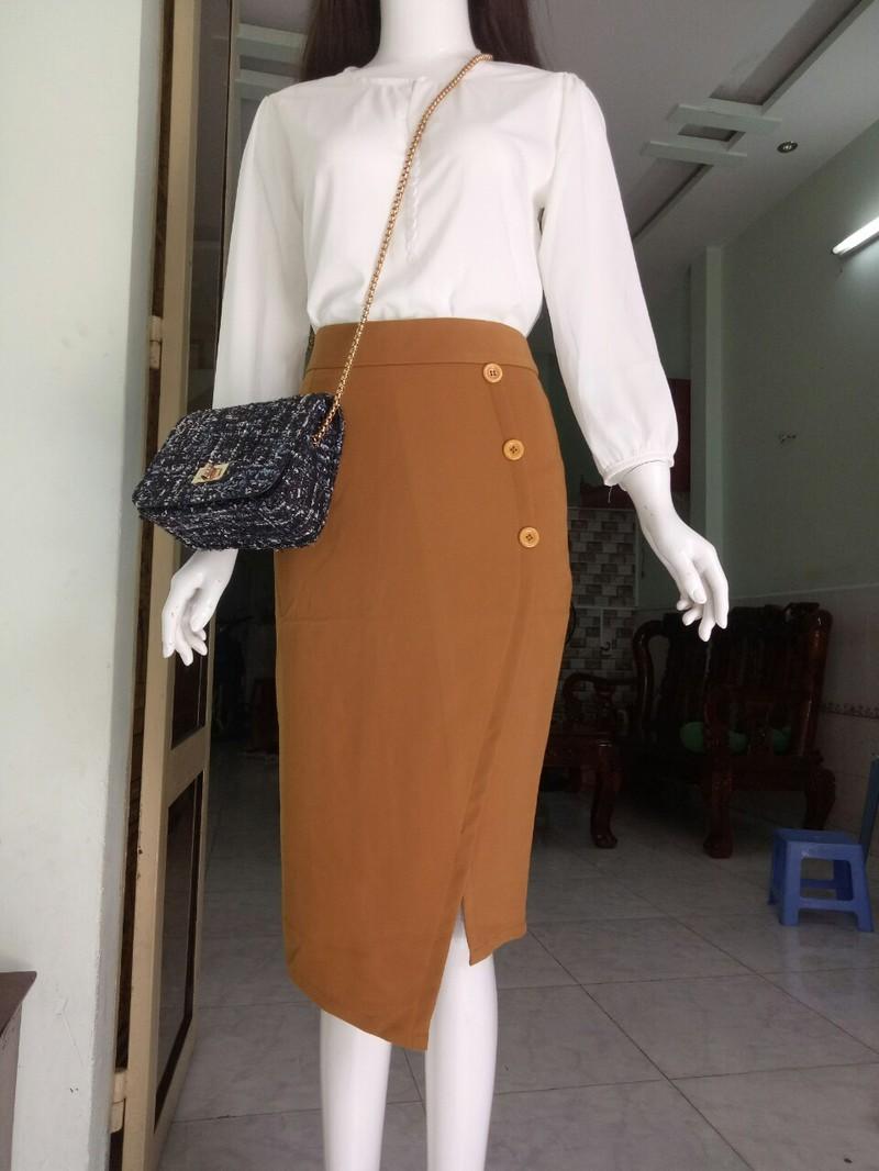 [HCM]Chân váy phối nút ( CÓ ẢNH THẬT)